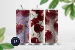 Glitter Coquette Cherry Pattern | Sparkly Glam Texture Paper Product Image 2