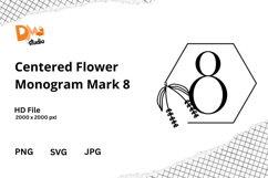 Centered Flower Monogram Mark Product Image 1