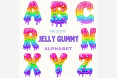 Jelly Gummy Alphabet PNG Bundle | 26 Rainbow Candy Letters Product Image 3