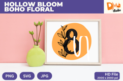 Hollow Bloom Boho Floral Monogram Product Image 1