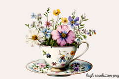 Wildflowers Arrangements Clipart PNG Product Image 1