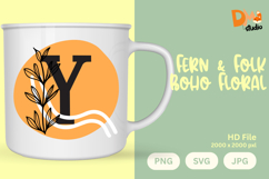Fern &amp; Folk Boho Floral Monogram Product Image 1