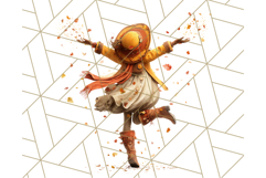 Autumn Circus Performers Clipart Vintage Characters PNG Product Image 3