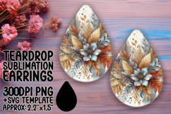 Chic Teardrop Design PNG for DIY Projects , Autumn Flower Product Image 1
