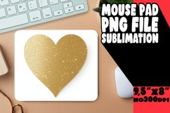 Adoring 3D Heart Glitter Love Mouse Pad Elegance Product Image 1