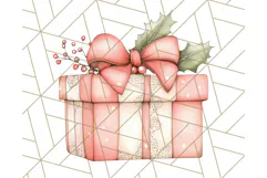 Vintage Christmas Ornaments and Presents PNG Holiday Clipart Product Image 3