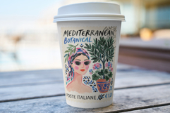 Mediterranean Houseplant Postage Stamp Clipart Product Image 5