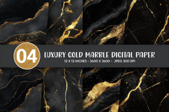Luxury Gold Marble Digital Paper Product Image 1