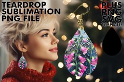 Artful Teardrop Dangles with Flowered Flair Product Image 1