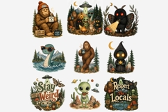 Funny Cryptid Squad Clipart Bundle Product Image 7