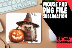 Cute Halloween Critters Round Mouse Pad PNG Product Image 1