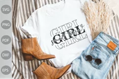 Small Town Girl Svg Cut Files / Boho Girl SVG Design Product Image 2