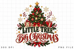 Little Tree, Big Christmas PNG,Festive Christmas Tree & Gift Product Image 3