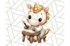 Magical Bookish Unicorn PNG Clipart Reading Books &amp; Stories Product Image 3