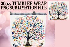 Whimsical Dynamic Watercolor Tumbler Wrap: 20oz Sublimation Product Image 1