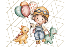 Cute Cartoon Dinosaur Clipart PNG, Prehistoric Animals PNG Product Image 3