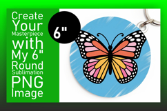 Sophisticated Circle Design Coaster PNG , Butterfly Product Image 1