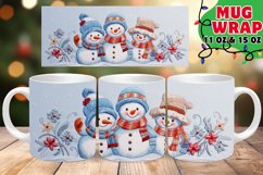 Christmas Snowman 3D Embroidered Glow 15oz Mug Product Image 1