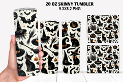 Halloween Skinny Tumbler 20oz Wrap Design, Halloween Tumbler Product Image 1