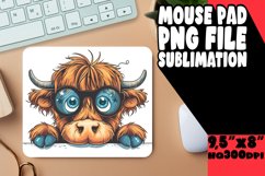 Peekaboo Cow Mouse Pad Farm Animal Sublimation Product Image 1