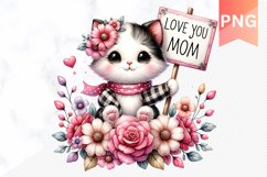 Love you mom Sublimation - Mother&#039;s Day Clipart PNG Product Image 1