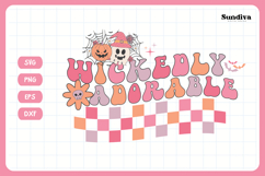 Funny Halloween Toddler Shirt Quote SVG | Wickedly Adorable Product Image 3