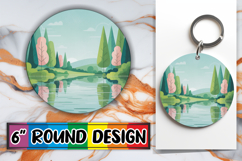 Cheerful Circle Keychains Design, Spring Product Image 1