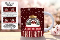 Elegant 15oz Mug Wrap Png Design , Holiday Product Image 1