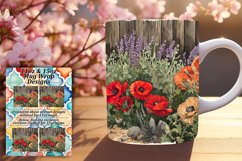 Vintage Springtime Charm Mug Sublimation Design Product Image 1