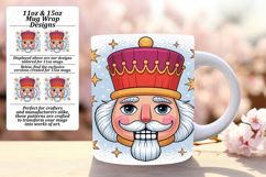Trendy 15oz Mug Wrap Png Design , Cute Christmas Product Image 1