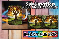 Radiant Stained Glass Mug Wrap Beauty 11oz/15oz Product Image 1