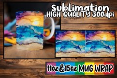 Coastal Comfort Mug Wrap Sublimation, 11oz 15oz Product Image 1