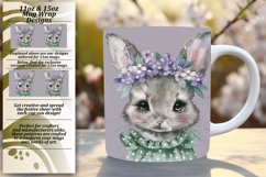 Watercolor Bunny with Bright Flowers Wrap Product Image 1