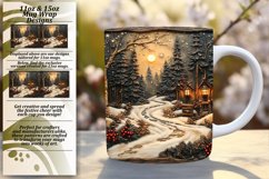 Gorgeous 15oz Mug Wrap Png Template , Christmas Product Image 1