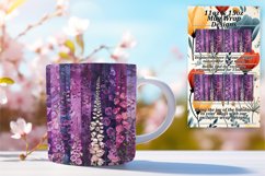 Spring Striped Flower Mug Wrap - Floral Fantasy Product Image 1