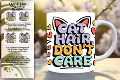 Stylish 11oz Mug Wrap Png Artwork , Cat Quote Product Image 1