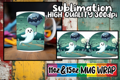 Cheerful skies 11oz 15oz sublimation wrap, Ghost Product Image 1