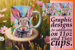 Whimsical Easter Bunny Sublimation: Vibrant Charm Product Image 1