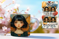 Trendy 11oz Mug Wrap Png Design , Fairy Product Image 1