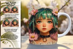 Chic 15oz Mug Wrap Png Design , Fairy Product Image 1