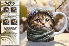 Funny Cat Craze Sublimation Mug Wrap - 11oz/15oz Product Image 1