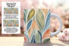 Chic 15oz Mug Wrap Png Design , Flowers Product Image 1