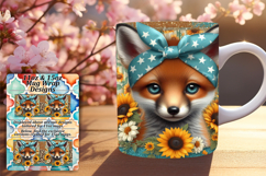Radiant 15oz Mug Wrap Png Template , Cute Animals Product Image 1