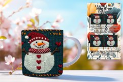 Alluring 15oz Mug Wrap Png Design , Snowman Product Image 1