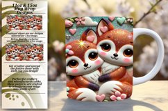 Charming 15oz Mug Wrap Png Artwork , Sweet Animals Product Image 1