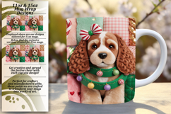 Graceful 11oz Mug Wrap Png Design , Holiday Pets Product Image 1