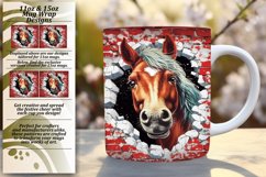 Horse Gaze Wall Art Mug Wrap Watercolor Magic Product Image 1