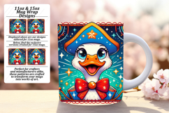 Stylish 11oz Mug Wrap Png Design , Goose Product Image 1