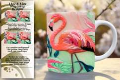 Quirky 15oz Mug Wrap Png Artwork , Flamingo Product Image 1
