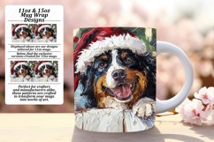 Christmas Winter Mug Wrap Peeking Dog Sublimation Design Product Image 1